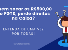 Sacar os R$ 500 do FGTS 2019 leva à perda de direitos?